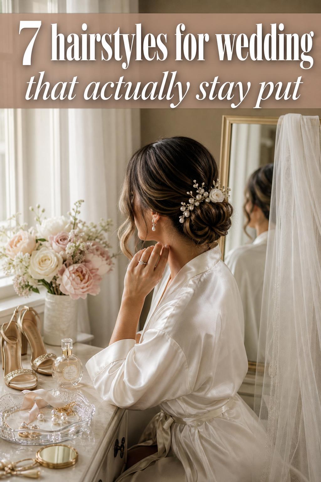 Elegant bridal updo with soft curls and veil, perfect hairstyles for wedding ceremony and reception