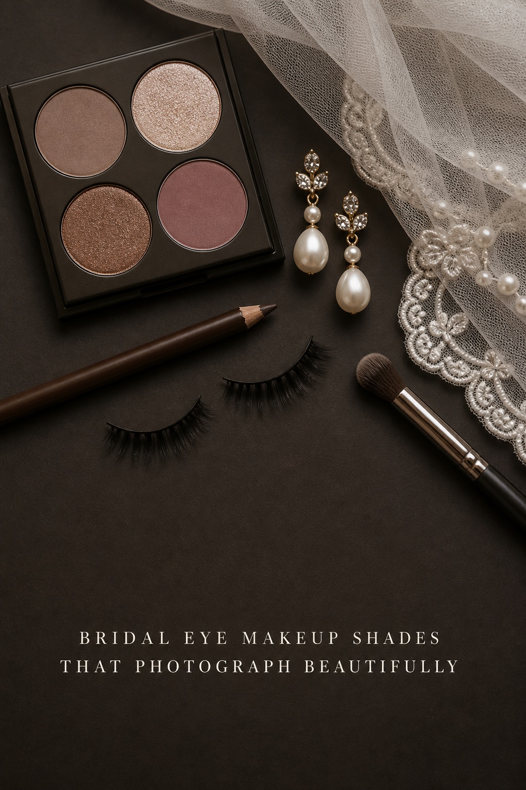 Bridal eye makeup shades that photograph beautifully with taupe bronze and mauve