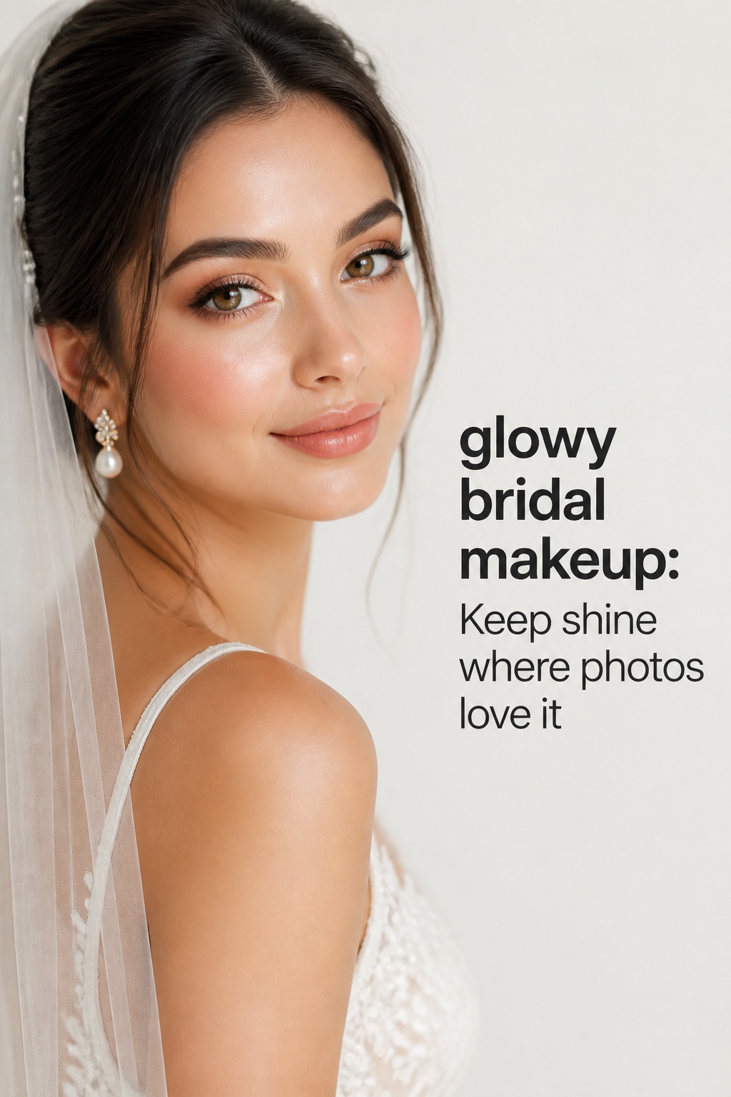 glowy bridal makeup with radiant cheeks and warm rose blush
