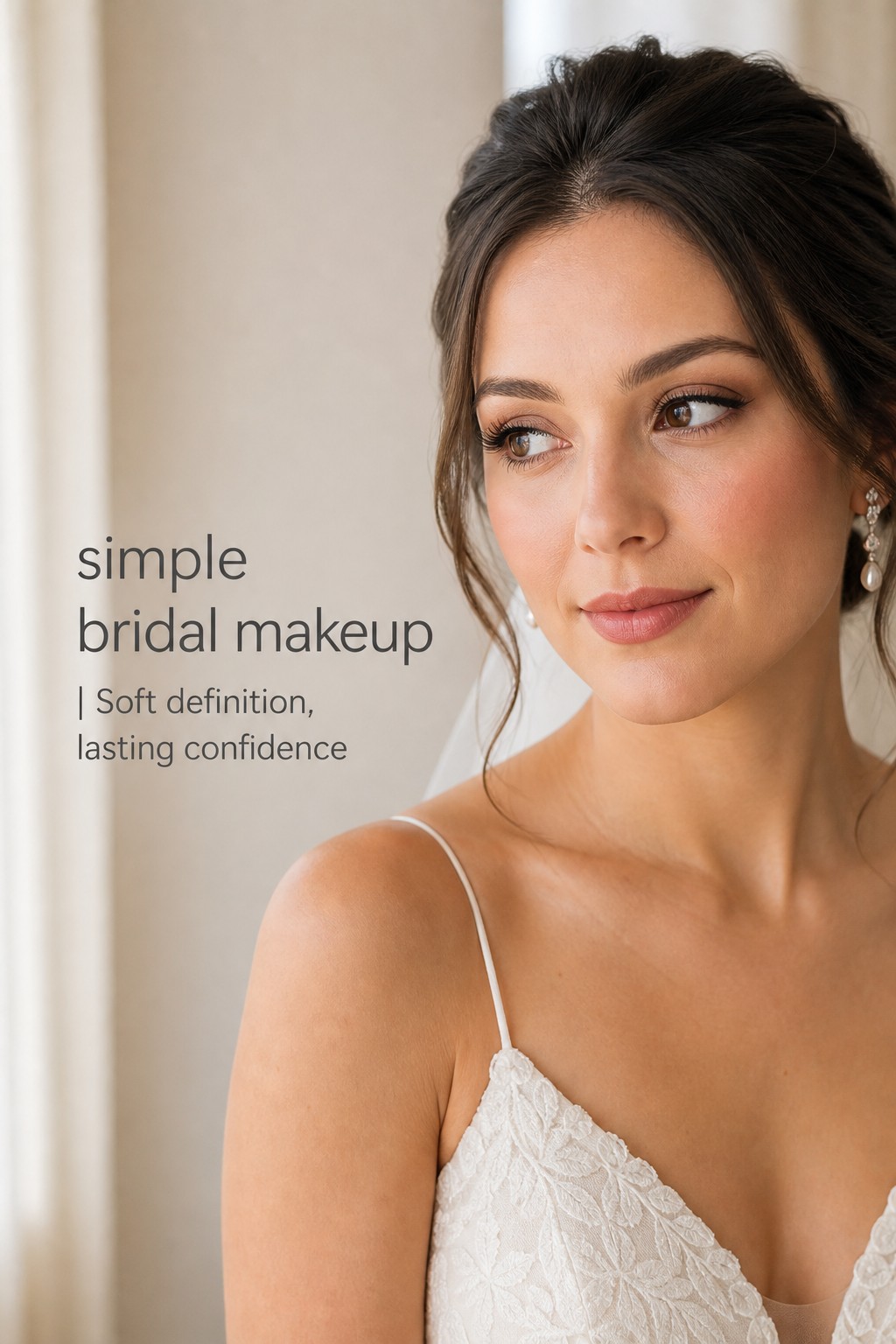 simple bridal makeup with soft eye definition
