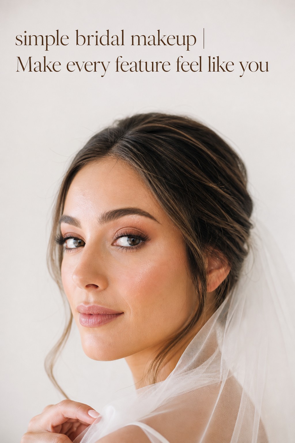 simple bridal makeup touch-up with rosy nude lipstick