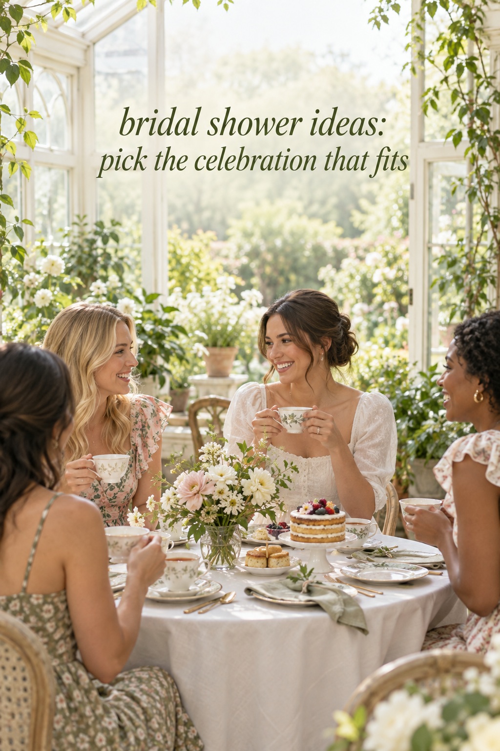 bridal shower ideas for an intimate garden luncheon without gift displays