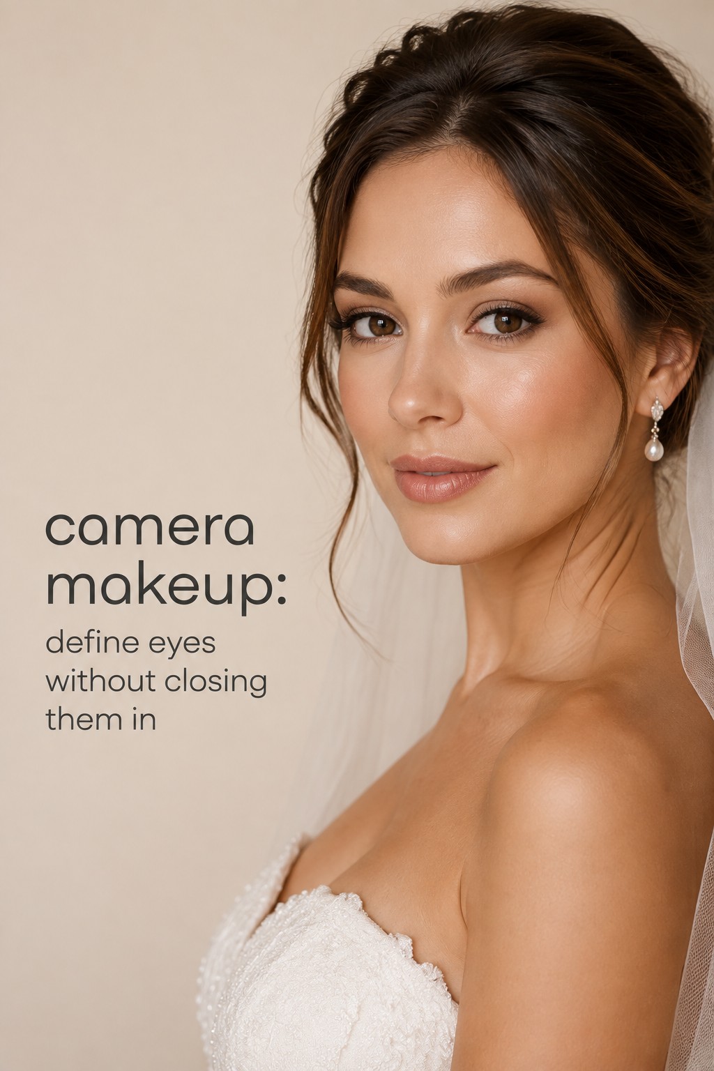 camera makeup bridal eye definition with soft brown liner