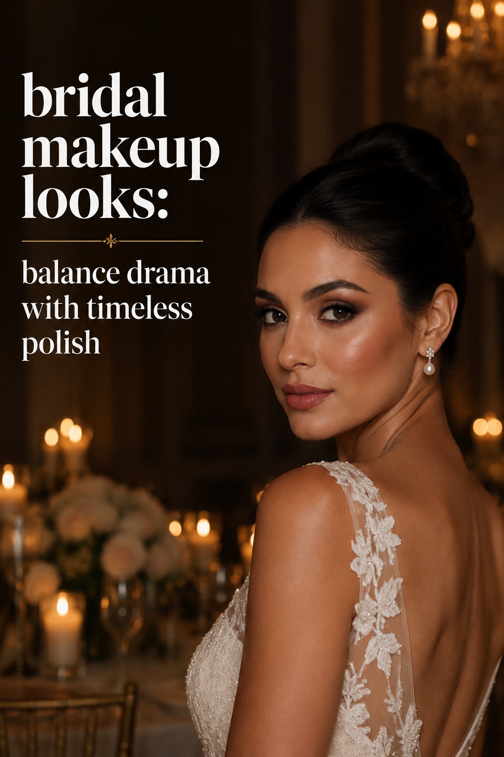 Bridal makeup looks with defined evening eyes and timeless polish