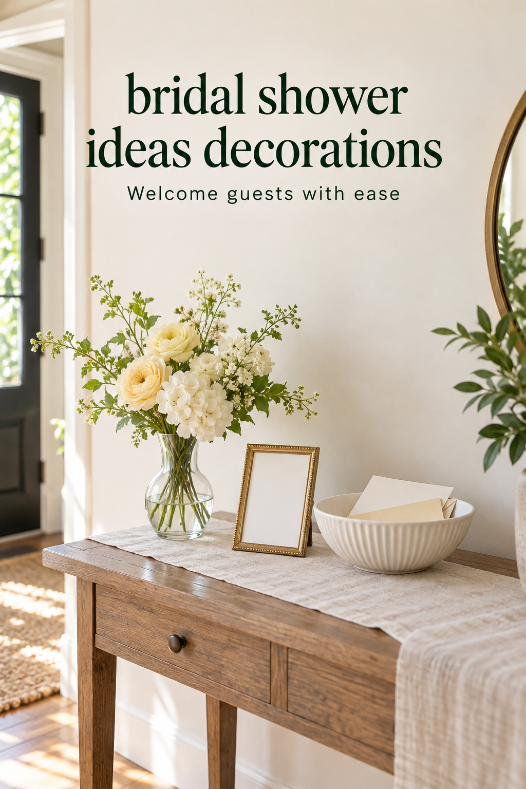 Bridal shower ideas decorations for a clear and welcoming entrance