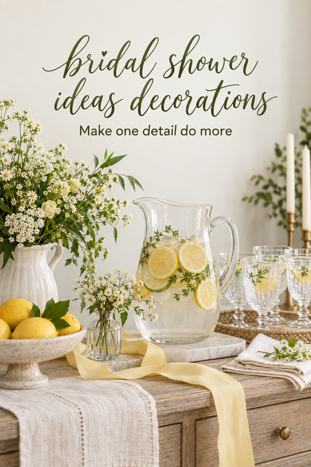 Bridal shower ideas decorations using a repeatable drink station detail