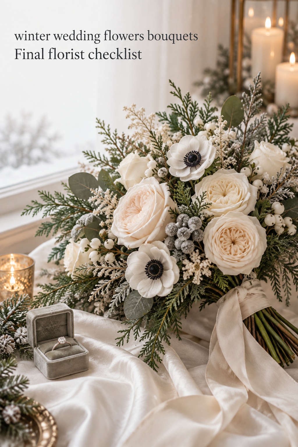 Winter wedding flowers bouquets final florist checklist