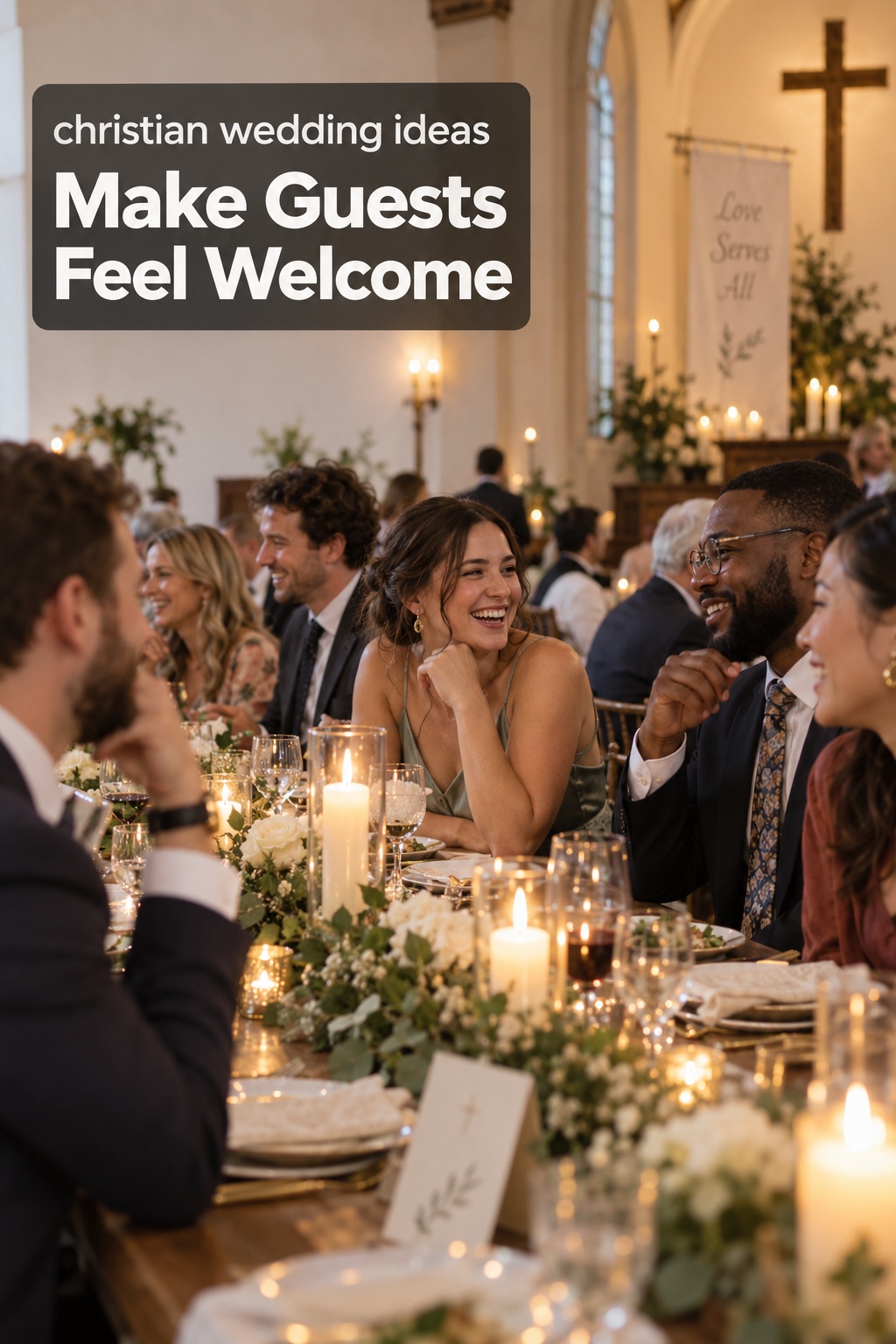 Christian wedding ideas for making reception guests feel welcome at dinner