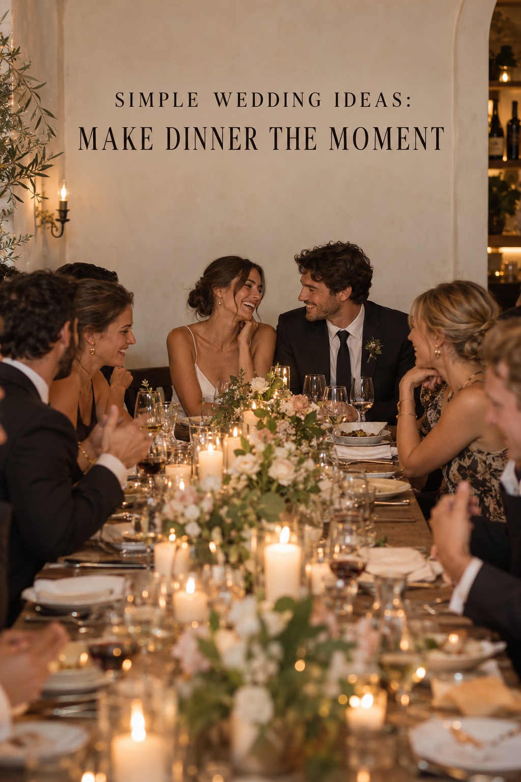 simple wedding ideas for an intimate restaurant dinner with friends